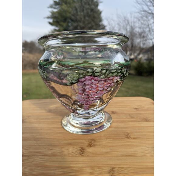 Vandermark Merritt Floral Art Crystal Bowl Signed Limited Edition #142/200 - Picture 8 of 14